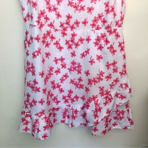 NWOT Draper James Floral Linen Faux Wrap Dress - Picture 7 of 15